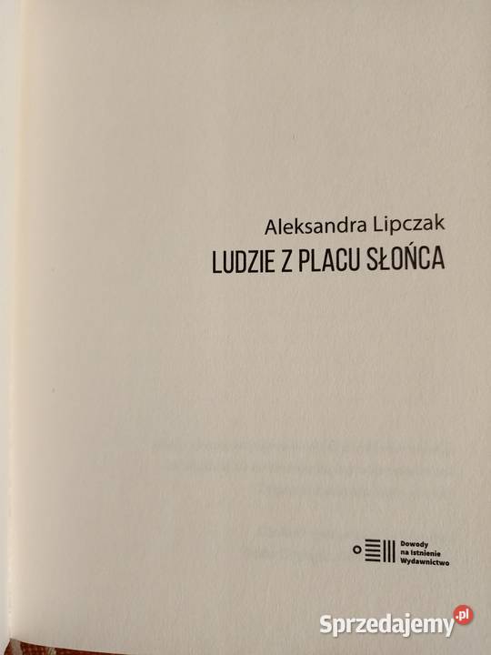 Ludzie z Placu Słońca Aleksandra Lipczak Poznań