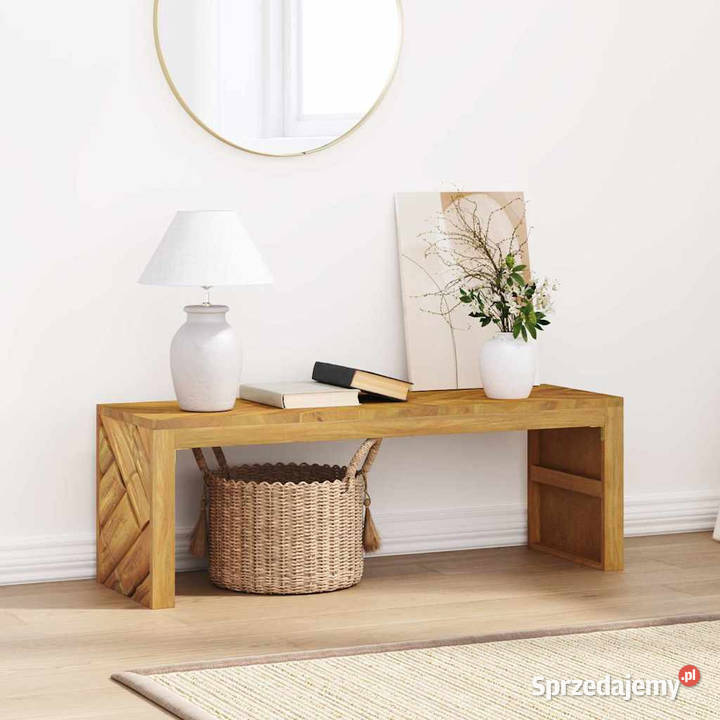 Stolik kawowy 110x35x38 lite drewno tekowe Warszawa
