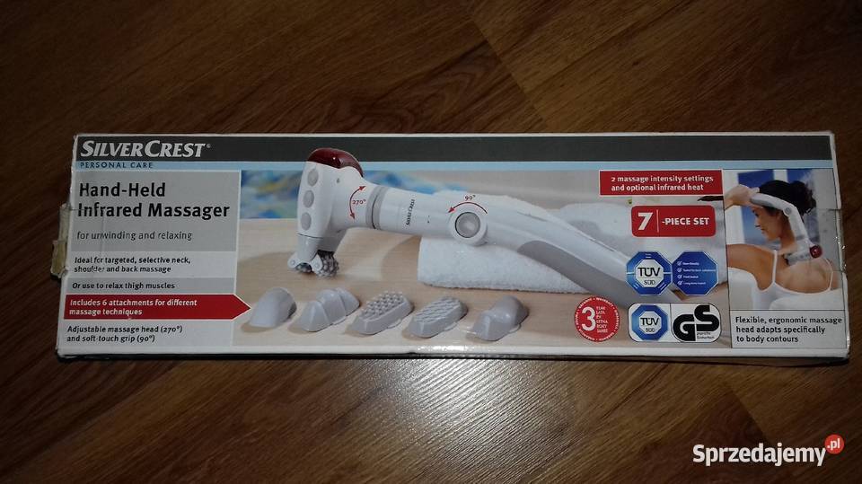 Masażer ręczny wibracyjny IR Silvercrest nasadki Kołobrzeg