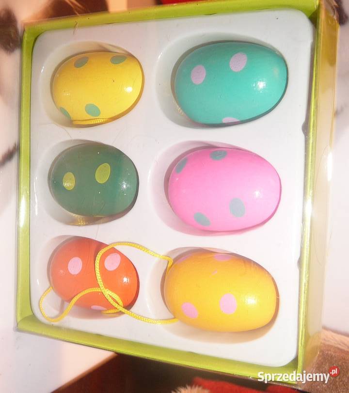 Małe solniczki żółte pisanki małe 6 drewniane dolnośląskie Wrocław