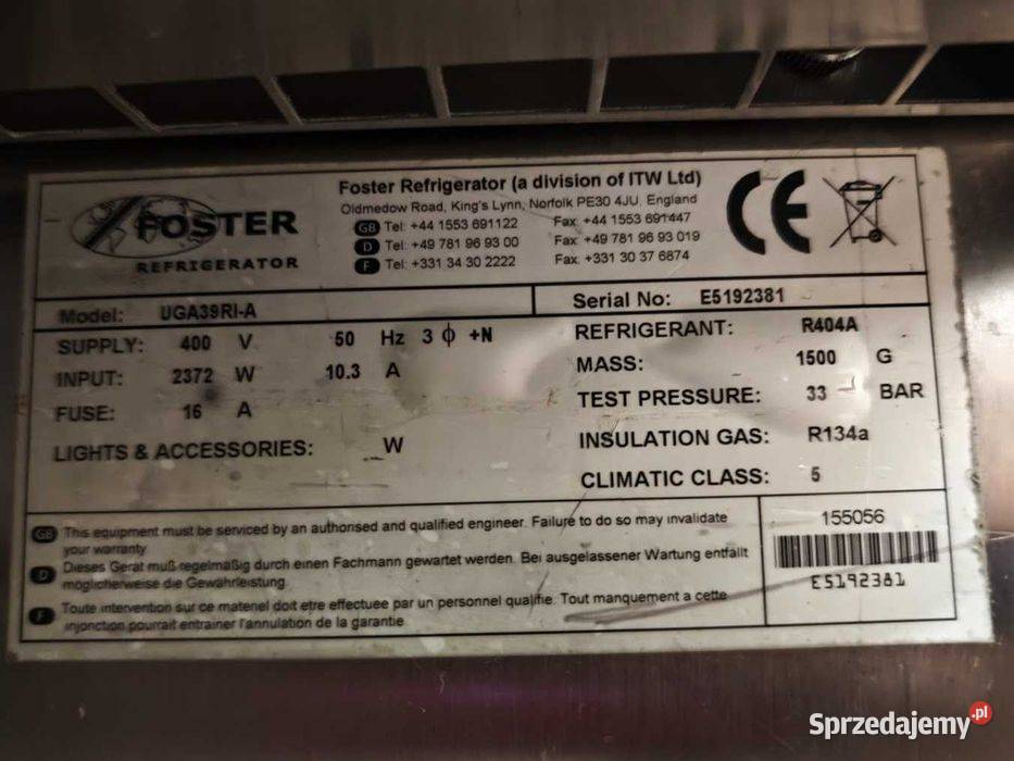 Szafa szokowa Foster UGA39RIA wjazdowa catering śląskie Góra
