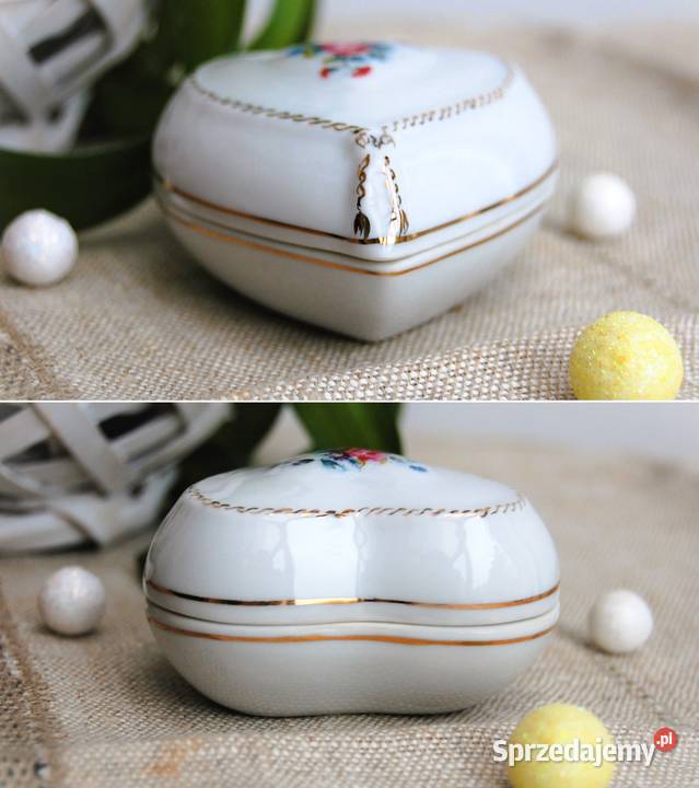 Puzderko szkatułka serce porcelana Ćmielów lubelskie Lublin