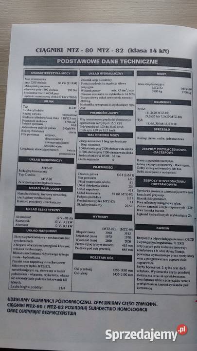 Instrukcja obsługi Pronar MTZ 80 82 Stalowa Wola