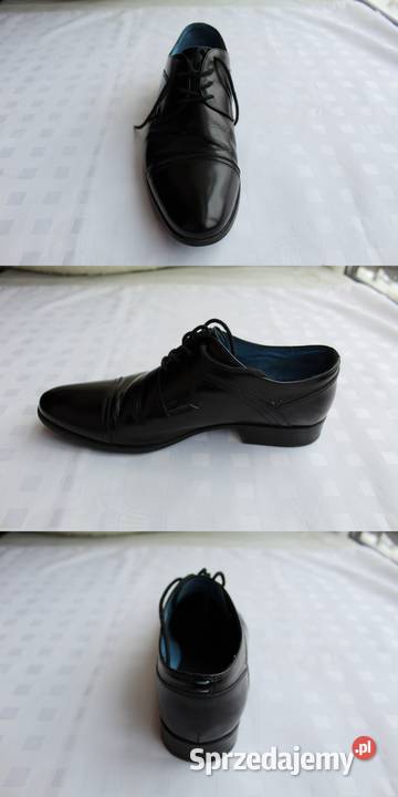 Półbuty Męskie 41 Czarny Skórzane Do Garnituru Bielsko-Biała