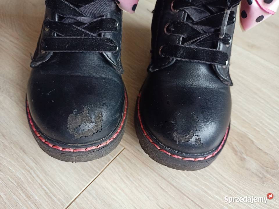 Botki kozaki dziewczęce czarne Myszka Minnie 26 mazowieckie Płock
