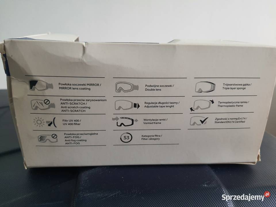 Google narciarskie snowboardowe 4f fioletowo mazowieckie Piaseczno