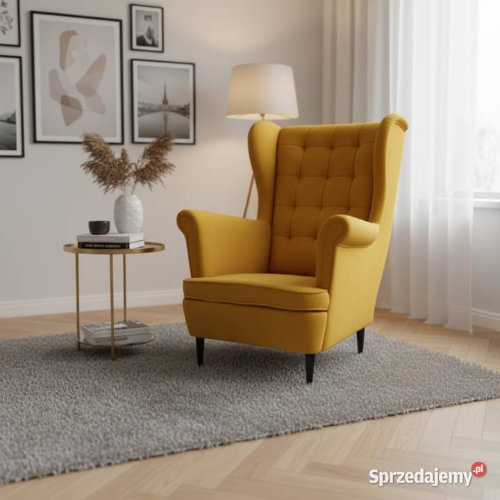 Fotel Uszak W Stylu Skandynawskim Różne Kolory