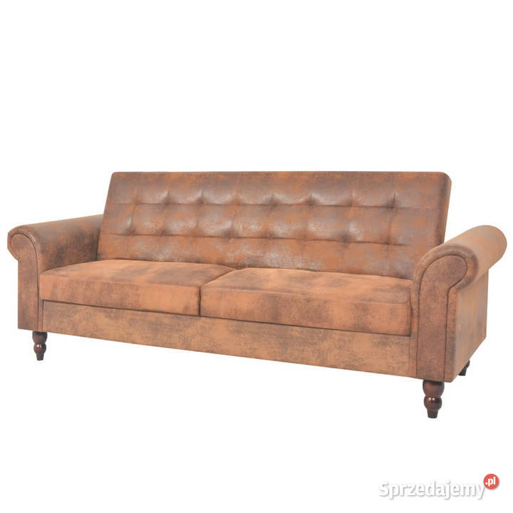 Rozkładana sofa 2os z podłokietnikami sztuczny Warszawa