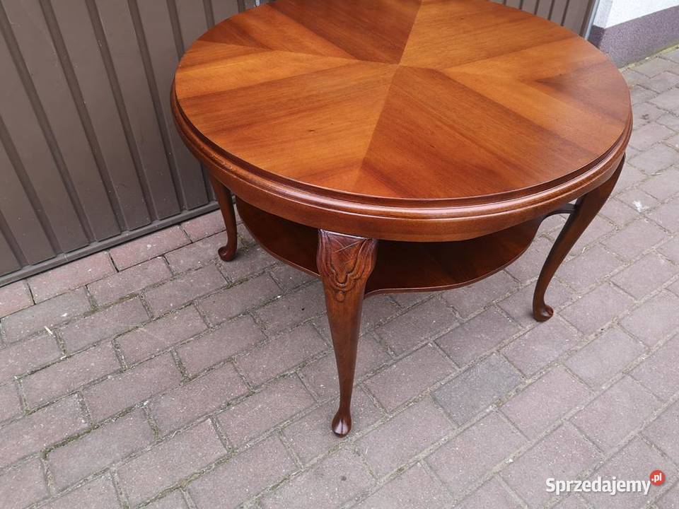 Stolik Ława Okrągły Orzech Antyk Stary Renowacji Swarzędz sprzedam