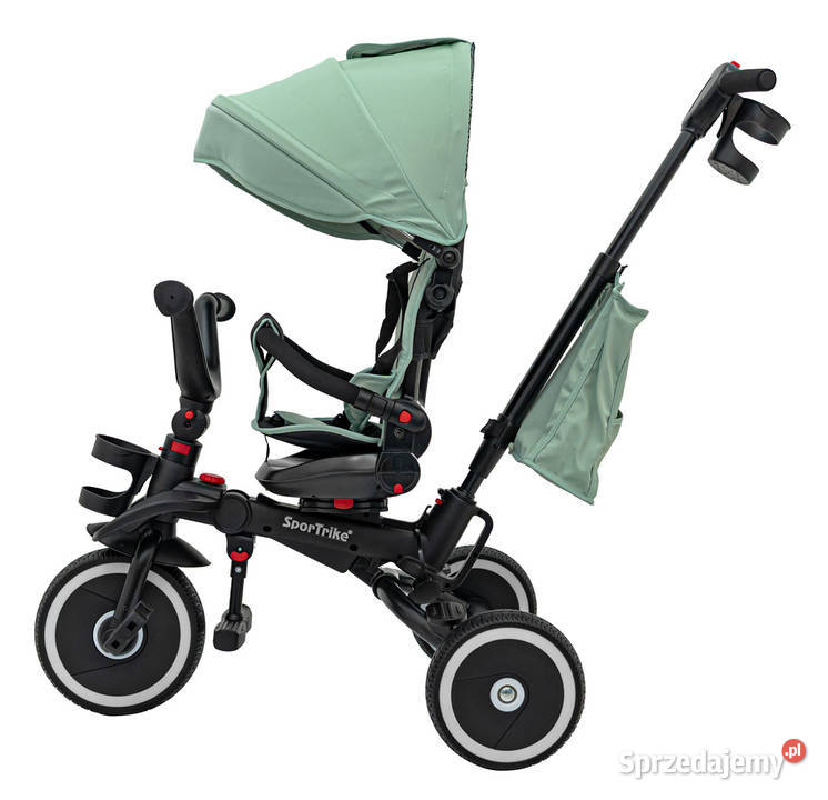 Rowerek Trzykołowy RIDER zielony koła EVA z