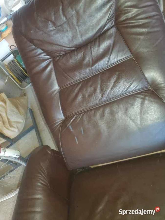 fotel niemiecki skórzany rozkładany z regulacją lubelskie Biała Podlaska