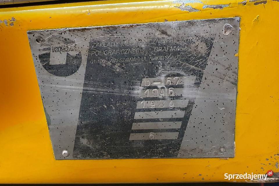 Gilotyna do papieru Grafmasz G67 krajarka pomorskie Tuchom