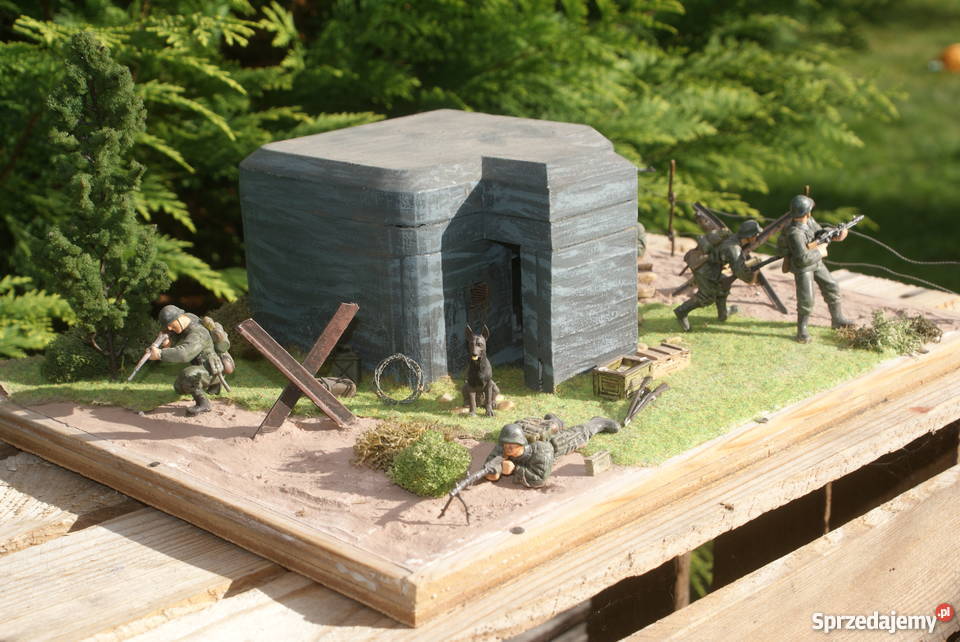 Diorama makieta militarna obrona bunkra Warszawa