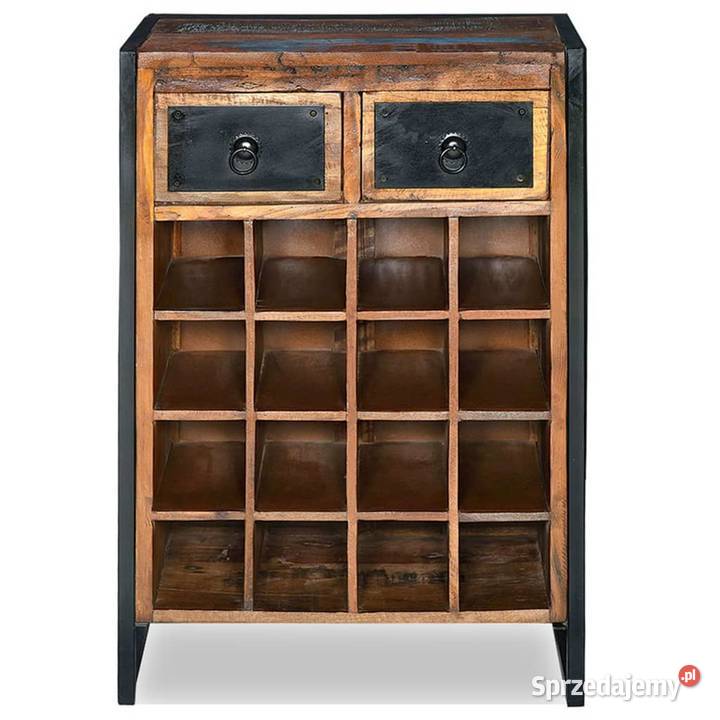 Stojak na 16 butelek wina lite drewno