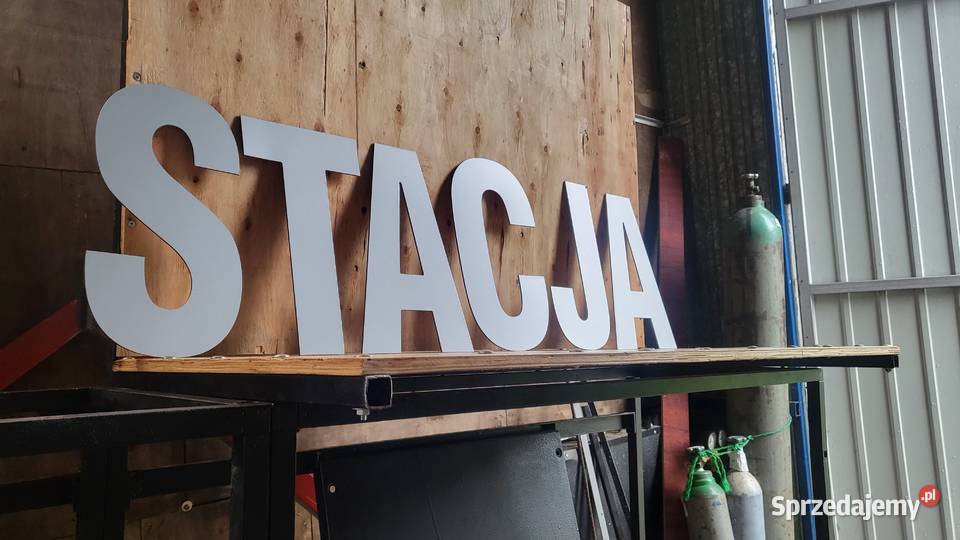 Litery Dibond napis Okręgowa Stacja Kontroli Trzebinia