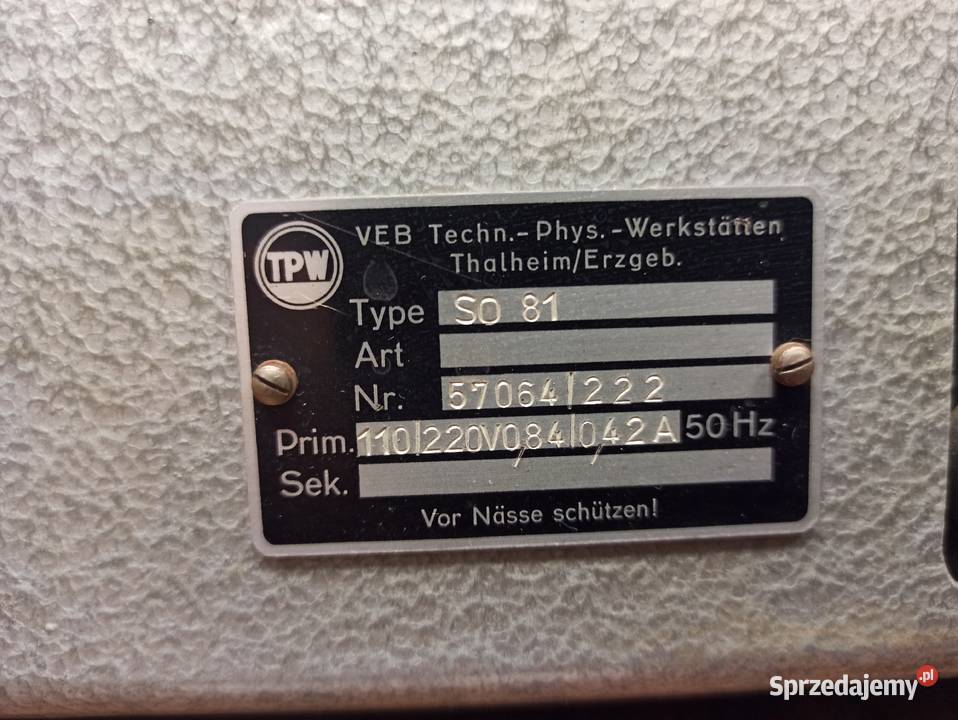 Lampowe przyżądy pomiarowe Warszawa sprzedam