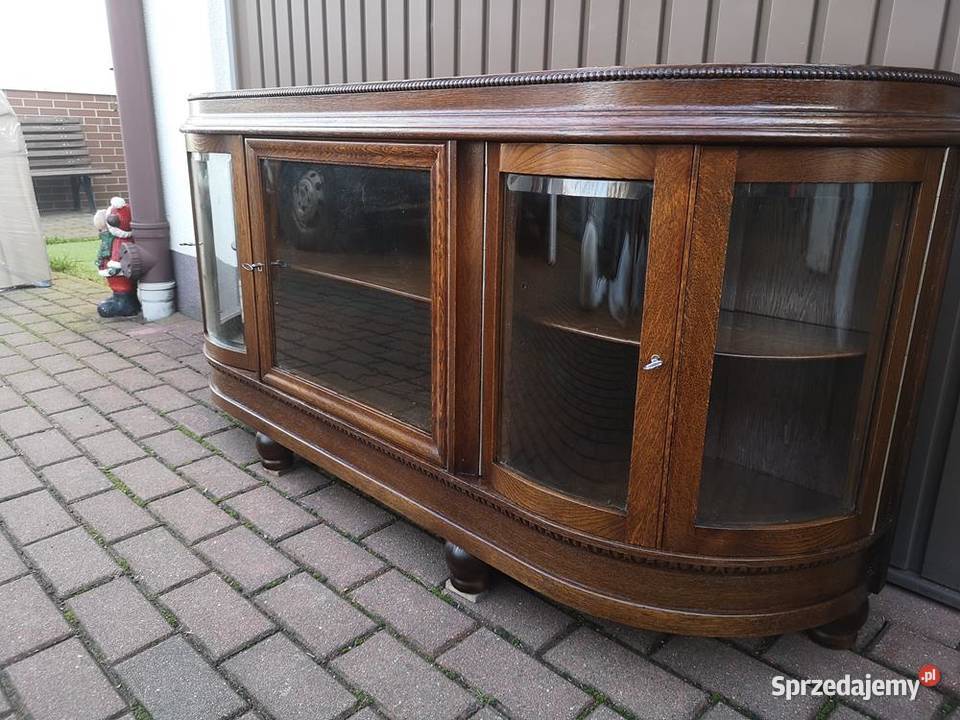 Komoda Witryna Dębowa Niska RTV Stara Antyk sprzedam