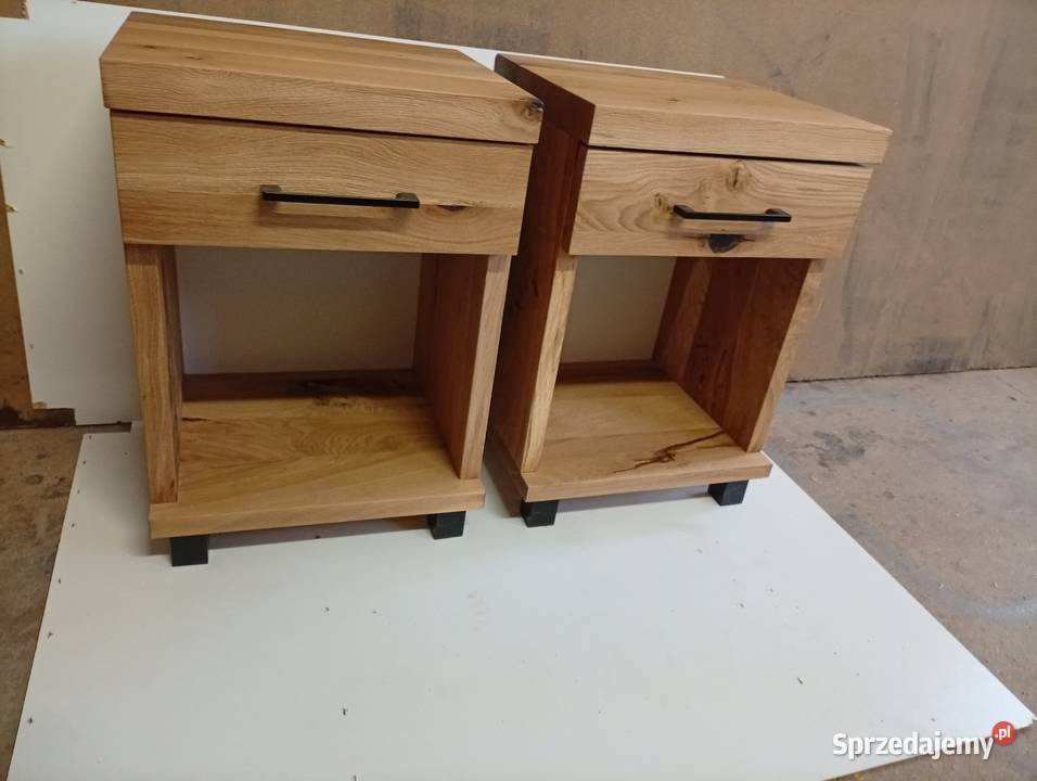 Szafki nocne dębowe Szafki nocne drewniane Loft Luzino
