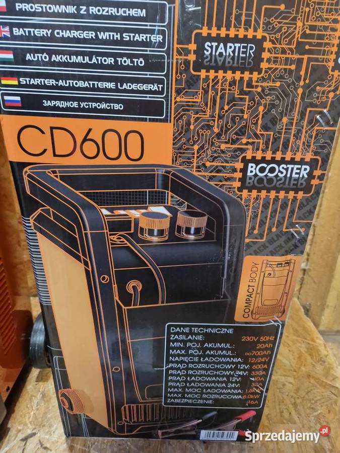 PROSTOWNIK Z ROZRUCHEM stacja Boster 600A BLACK Głogowa