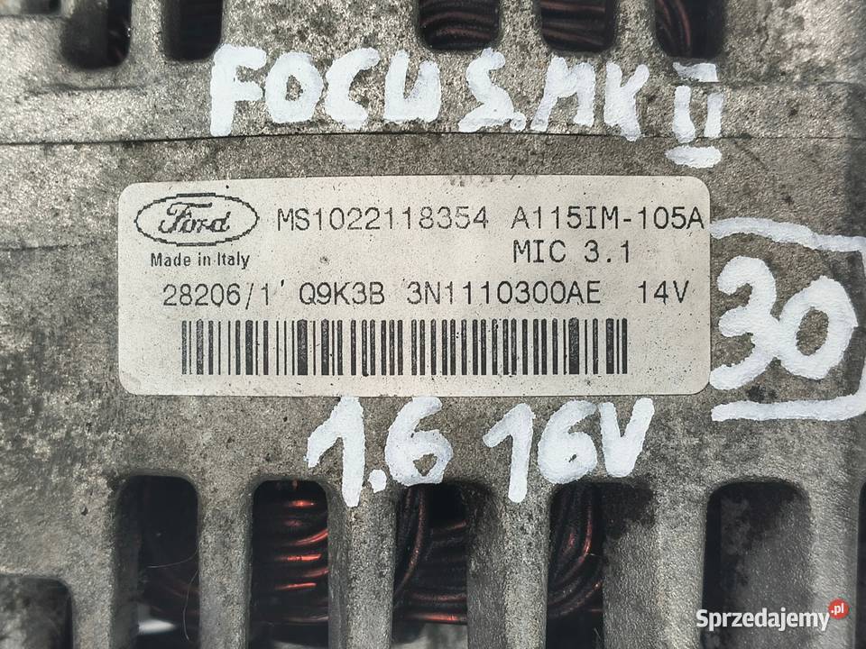ALTERNATOR Ford Focus MK2 C 16 16V 3N1110300AE Chełm