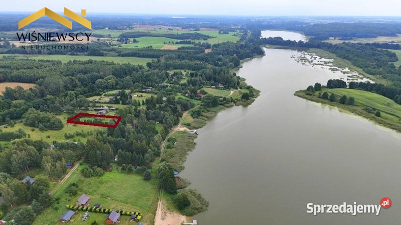 Działka letniskowa Jeziorem Sambród 1040 m siatka