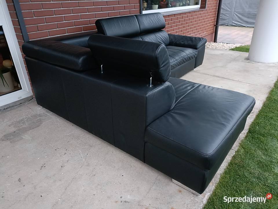Sprzedam narożnik ze skóry Komplety wypoczynkowe Konin
