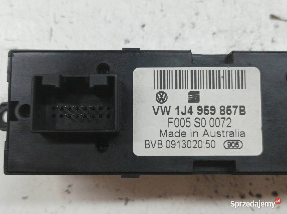 PRZEŁĄCZNIK SZYB 1J4959857B Seat Leon I 19992006 Panele sterowania, przełączniki świętokrzyskie