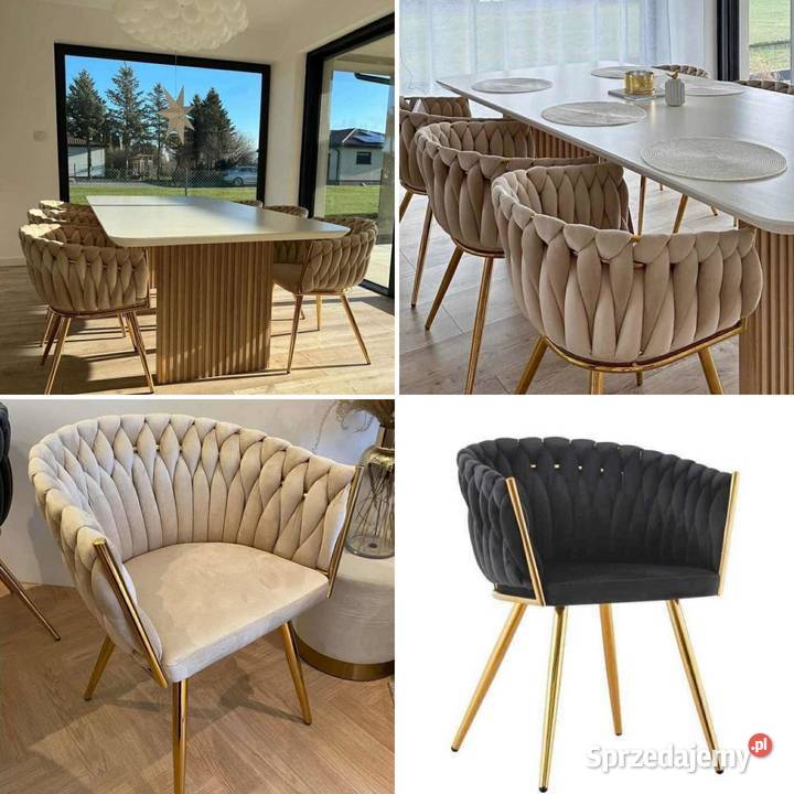 Krzesło plecione bezowe hit