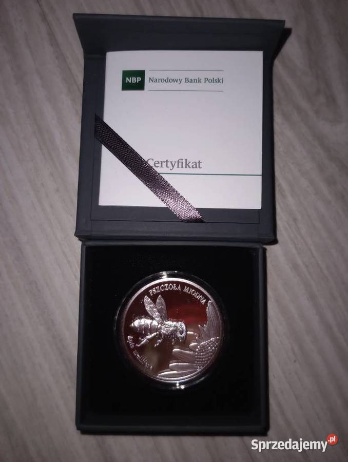 20zl NBP Pszczoła miodna certyfikat Kozakowice Górne