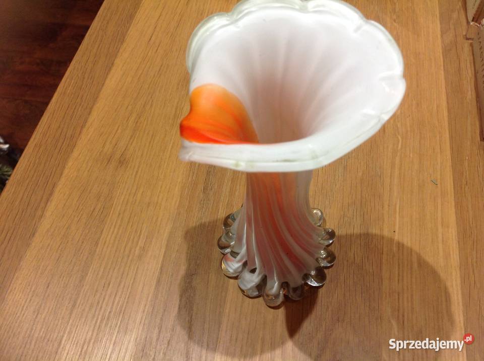 Wazon Szklany Kalia MURANO Rwaniec STARY Nowa Sól