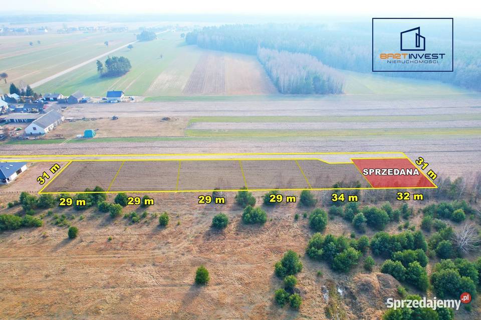 Działki budowlane 6 Ostrołęki woda Sprzedaż mazowieckie Kamianka