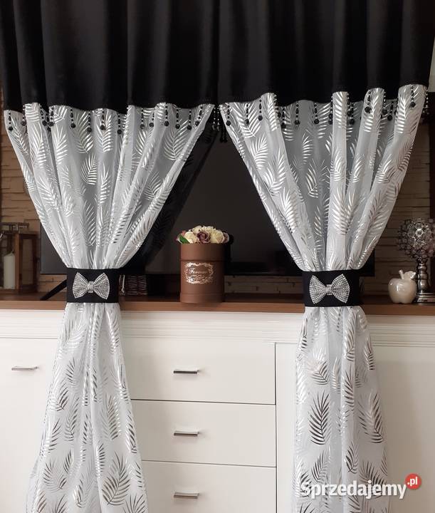 Firany srebrny liść palmy Mława