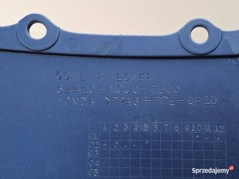HONDA CBR 954 RR BOCZEK PRAWY OWIEWKA BOK OSŁONA Bieleń