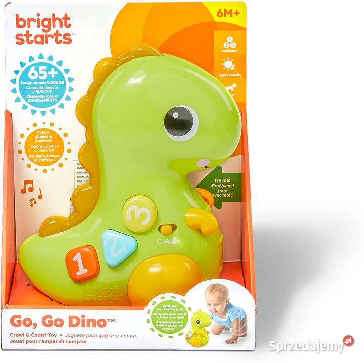 Interaktywny dinozaur BRIGHT STARTS Go Glow Dino Bright Starts  Konin