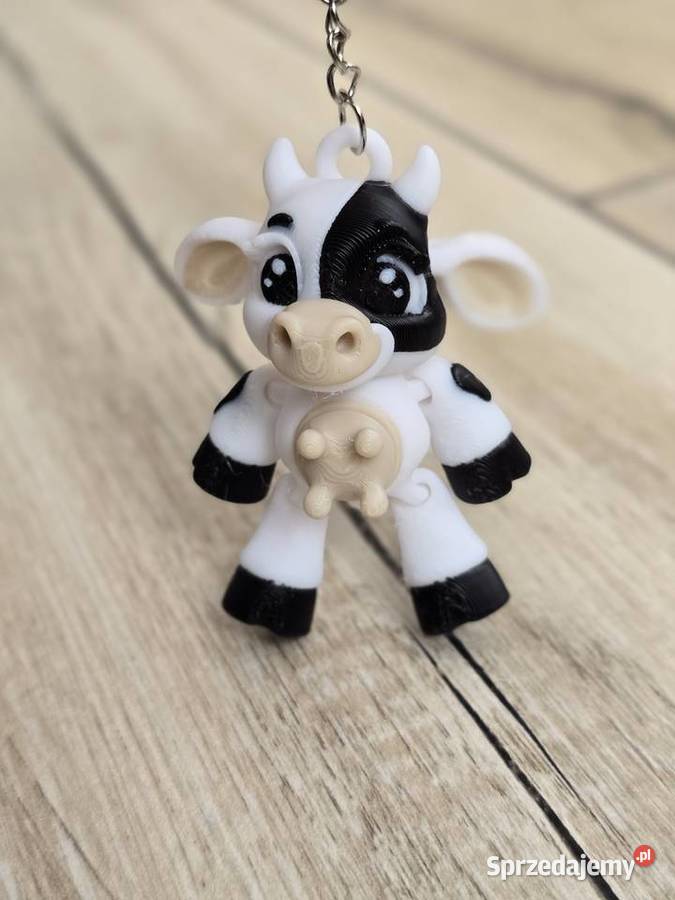 Uroczy Breloczek Krówka Brelok Druk 3D Keychain Uniseks Chełm