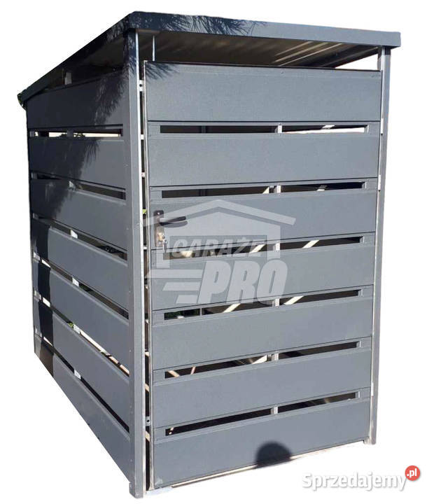 Wiata śmietnikowa spad tył 1x15m antracyt Pozostałe