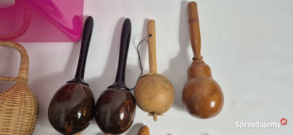 Zestaw 17 instrumentów etnicznych Tykwy Róg Pozostałe Biłgoraj