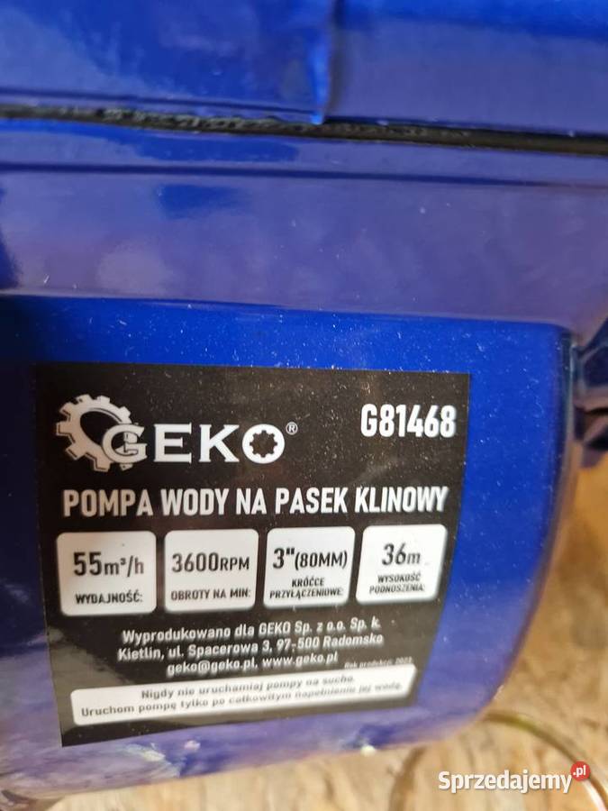 Pompa do wody na pasek klinowy motopompa 3 Pompy i hydrofory Głogowa