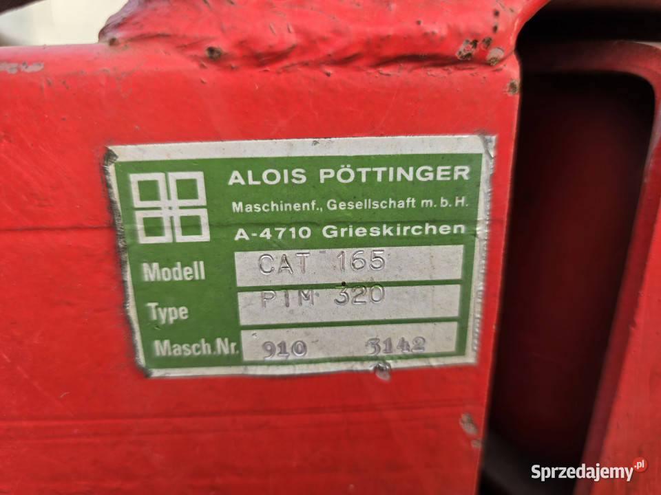 Kosiarka rotacyjna POTTINGER CAT 165 nieuszkodzony Rolnictwo Korpele sprzedam