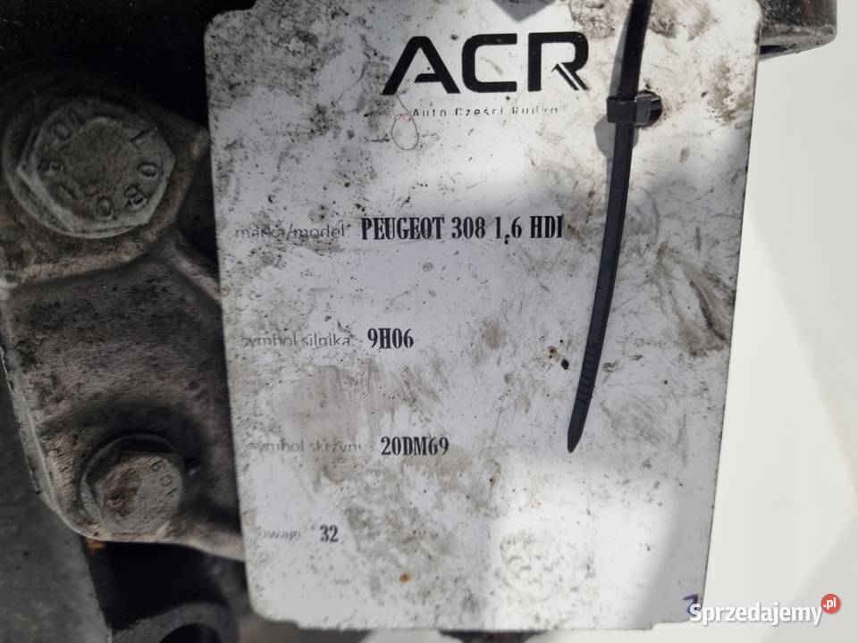 SKRZYNIA BIEGÓW Peugeot 307 Citroen C4 16 HDI osobowe Części samochodowe Chełm