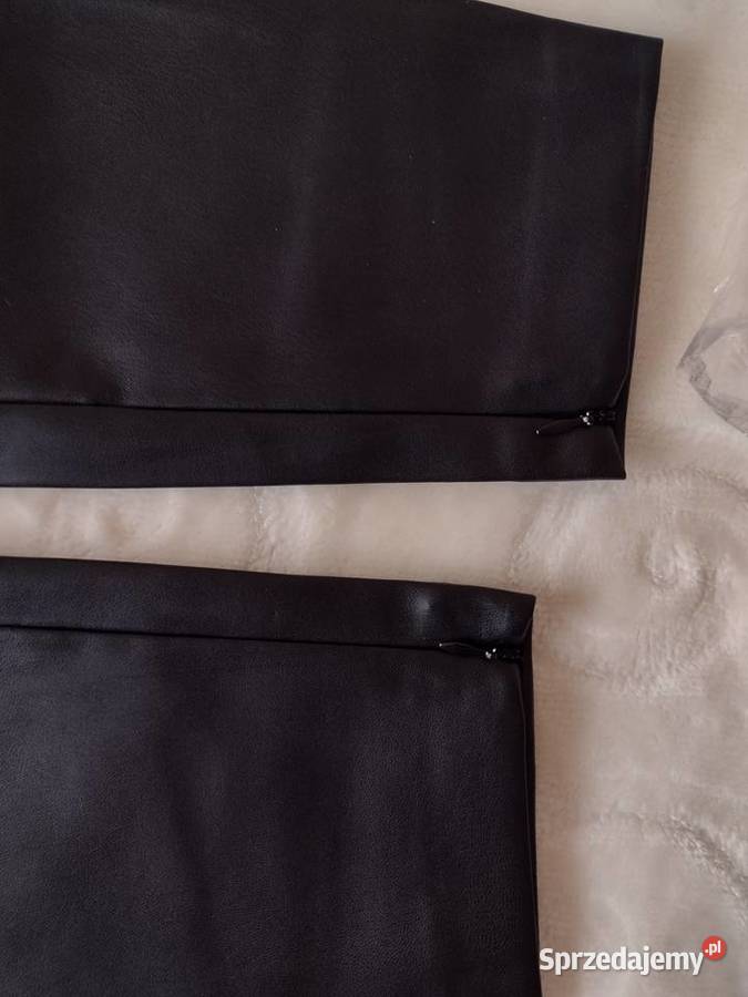 40L ZARASkórzane legginsy spodnie rurki z czarny Kraków