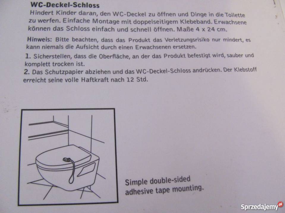 blokada pokrywy sedesu WC Toilet LATCH clas Dla Dziecka Zamość