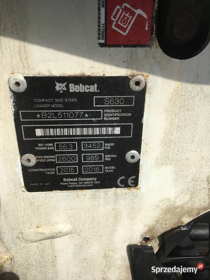 Miniładowarka BOBCAT S630 1900h Radom