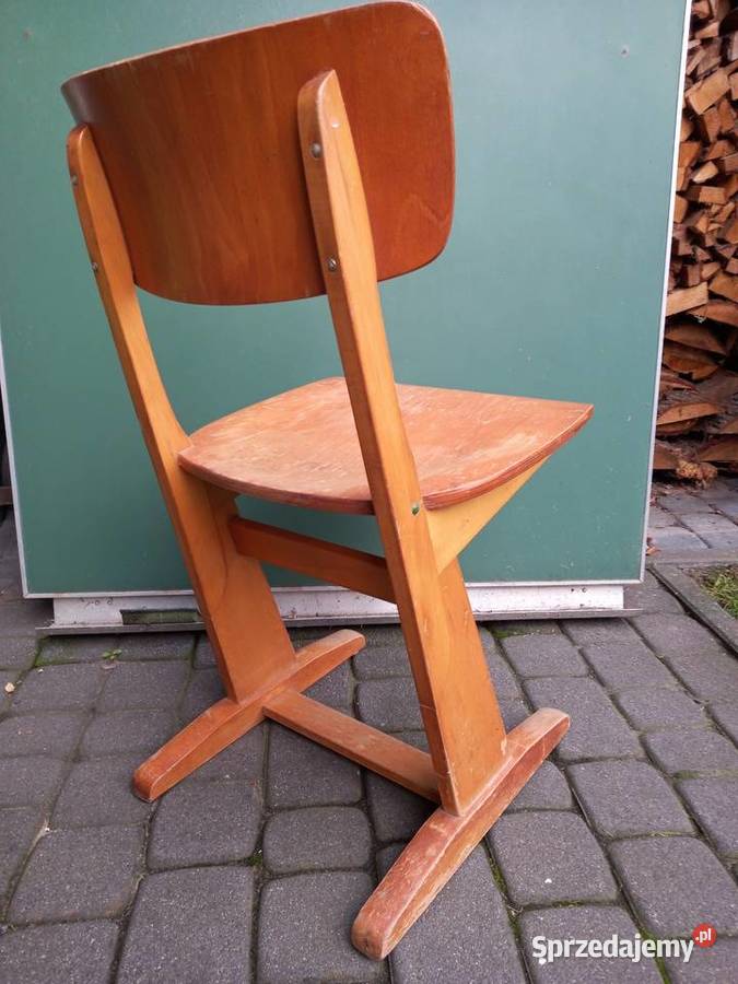 Krzesło szkolne Casala Niemcy lata 60 vintage wielkopolskie Rawicz