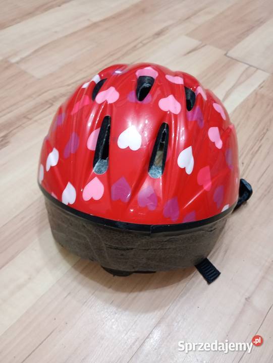 kask rowerowy dziecięcy serca czerwony SM 5256 Szczecin