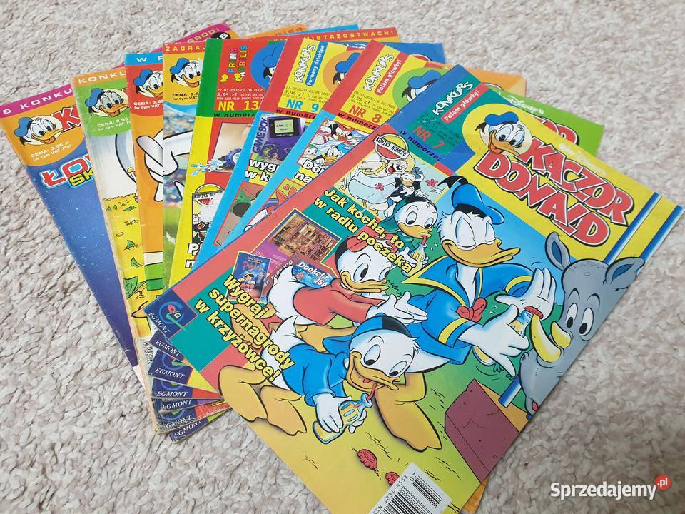 Kaczor Donald - zestaw 8 komiksów - 2002 rok