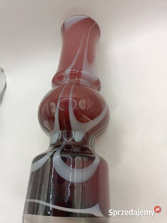 Wazon artystyczny grube szkło piękne wgłębienia Zamość