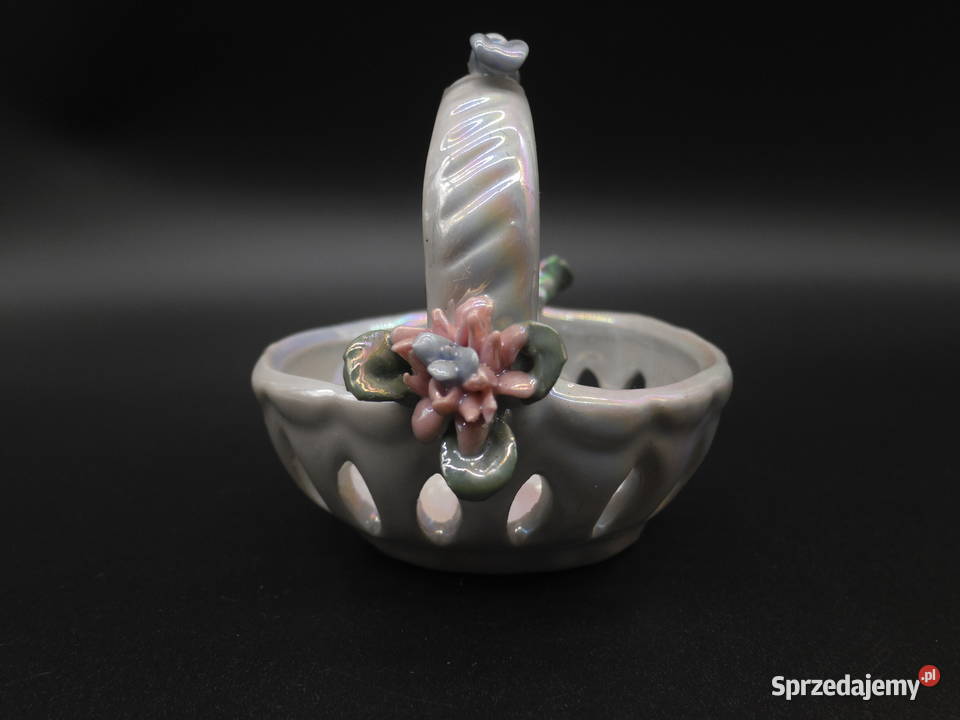 Ceramiczny koszyczek mały ażurowy wielkopolskie