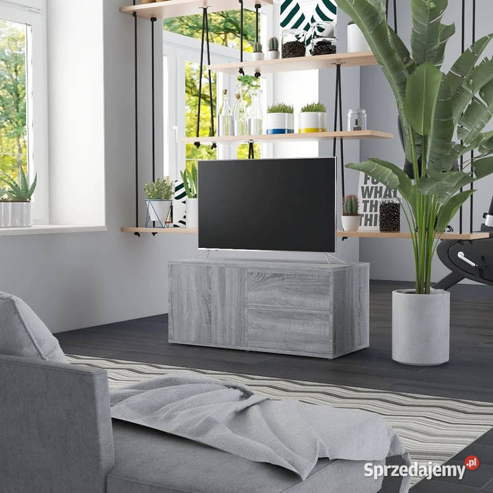 Szafka pod telewizor szary dąb sonoma 80x34x36 mazowieckie Warszawa
