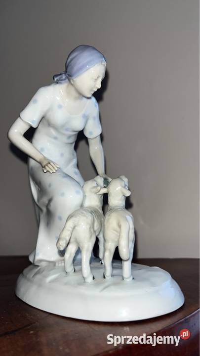 Figurka dziewczyny z owieczkami Carl pomorskie Gdańsk